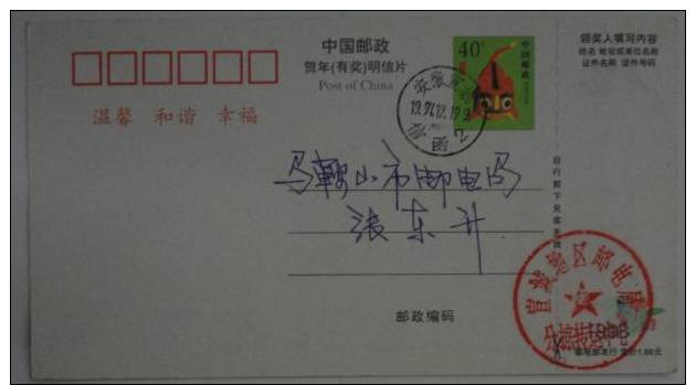 China Postal Stationery,stamepd Postcard,China Post,Computer - Cartoline Postali