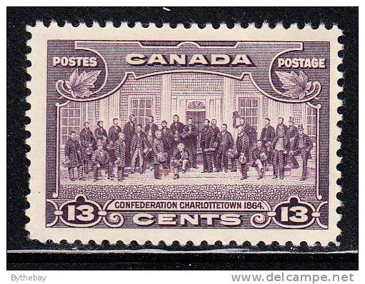 Canada Scott #224 MNH 13c Charlottetown - Pictorial Issue Variety: Vertical Line In Right ´1´ - Unused Stamps