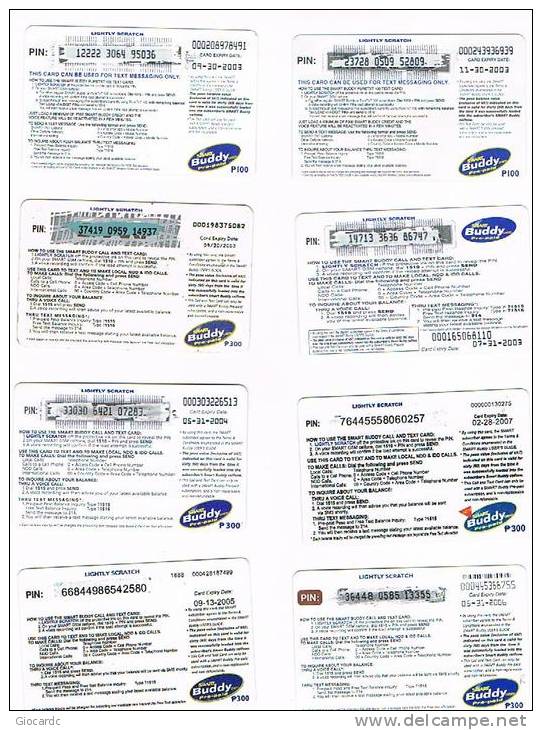 FILIPPINE (PHILIPINNES) - SMART  (RECHARGE) -  SIMPLY AMAZING: LOT OF 8 DIFFERENT      - USED  -  RIF. 1632 - Philippines