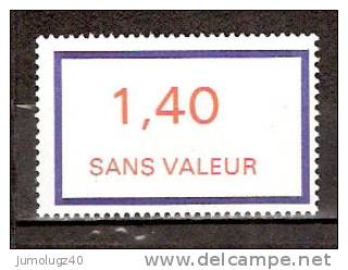Timbre France Fictif Y&T N°F206 **. Année 1976.  1,40. Bleu Foncé Et Orange. Cote 1,00 € - Finti