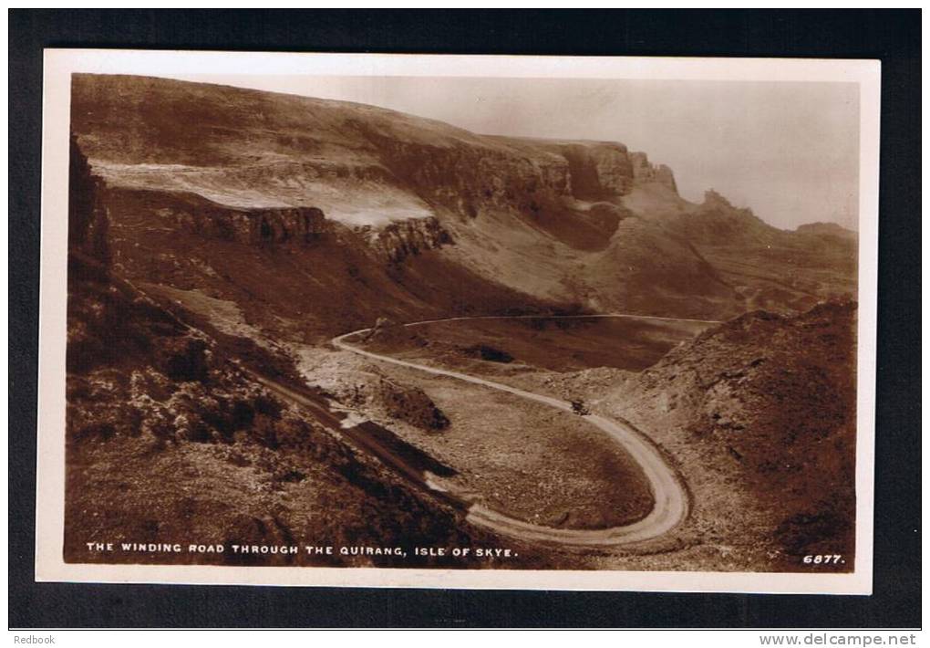 RB 797 - Real Photo Postcard - Car On The Winding Road Through The Quirang - Isle Of Skye Scotland - Inverness-shire - Inverness-shire