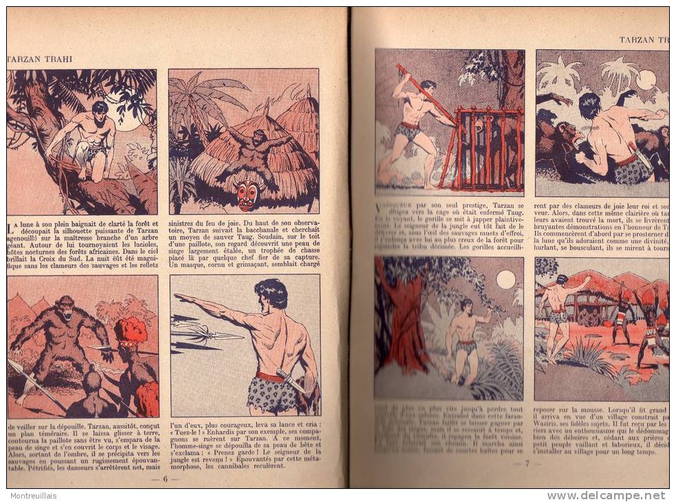 TARZAN Trahi, N° 5,  Par Hachette, 48 Pages, 1938, Tranche Déchiré Sur 11 Cm, Coins écornés - Autres & Non Classés