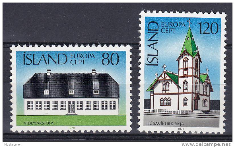 Iceland 1978 Mi. 530-31 Europa CEPT : Denkmäler Complete Set MNH** - Nuevos