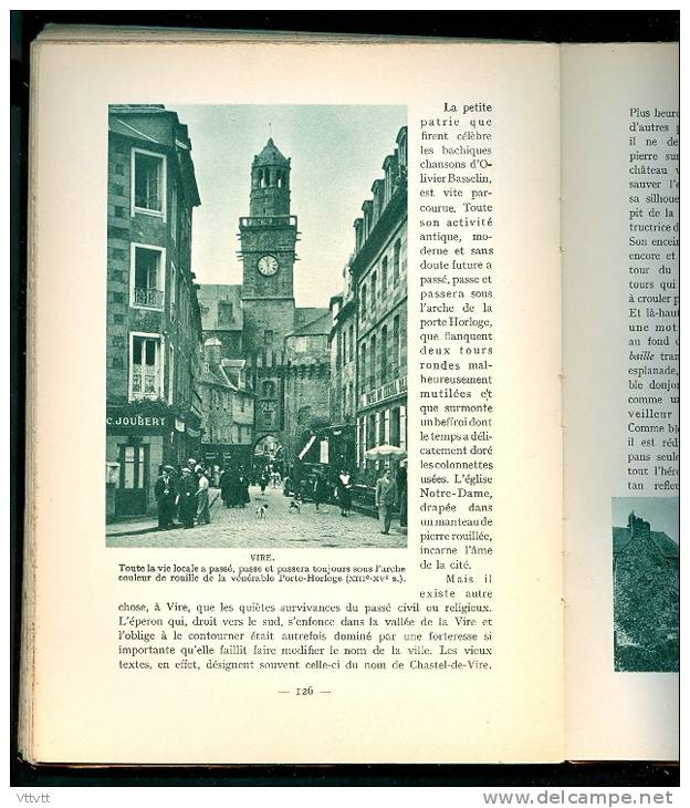 EN NORMANDIE (1937), De La Dives Au Mont-Saint-Michel De René Herval, 184 Pages, 194 Héliogravures, Carte, Artaud Edit. - Normandië