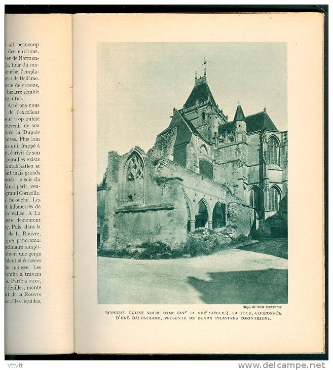 EN NORMANDIE (1937), De la Dives au Mont-Saint-Michel de René Herval, 184 pages, 194 Héliogravures, Carte, Artaud Edit.