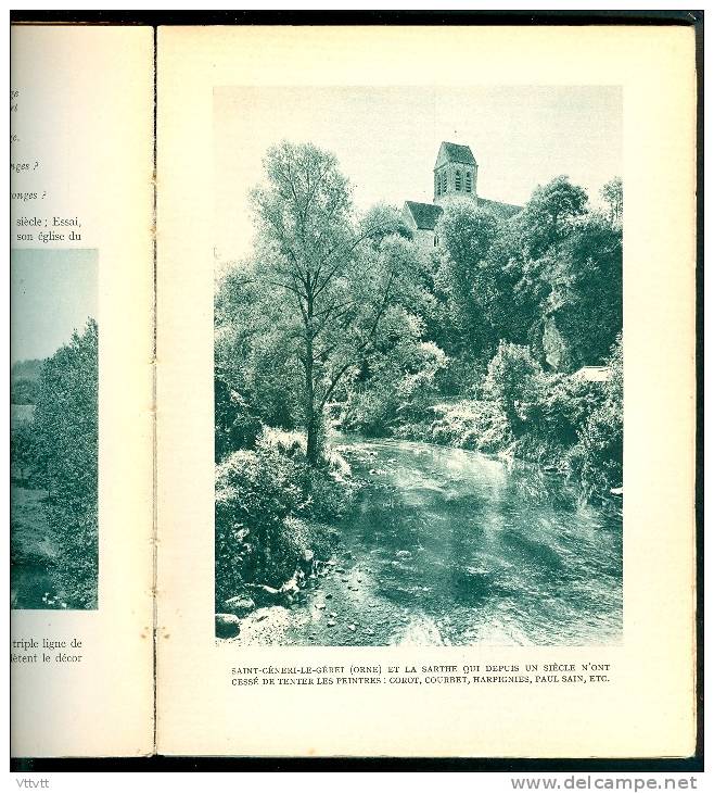 EN NORMANDIE (1937), De la Dives au Mont-Saint-Michel de René Herval, 184 pages, 194 Héliogravures, Carte, Artaud Edit.