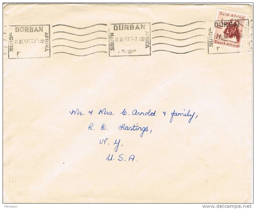 2190. Carta DURBAN (Suid Africa) 1957 - Covers & Documents