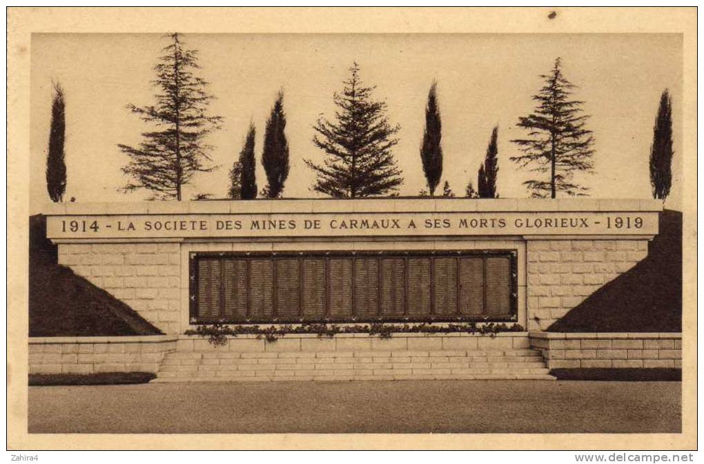 Mines De Carmaux - Parc Du Pré-grand - Monument Du Souvenir - Carmaux