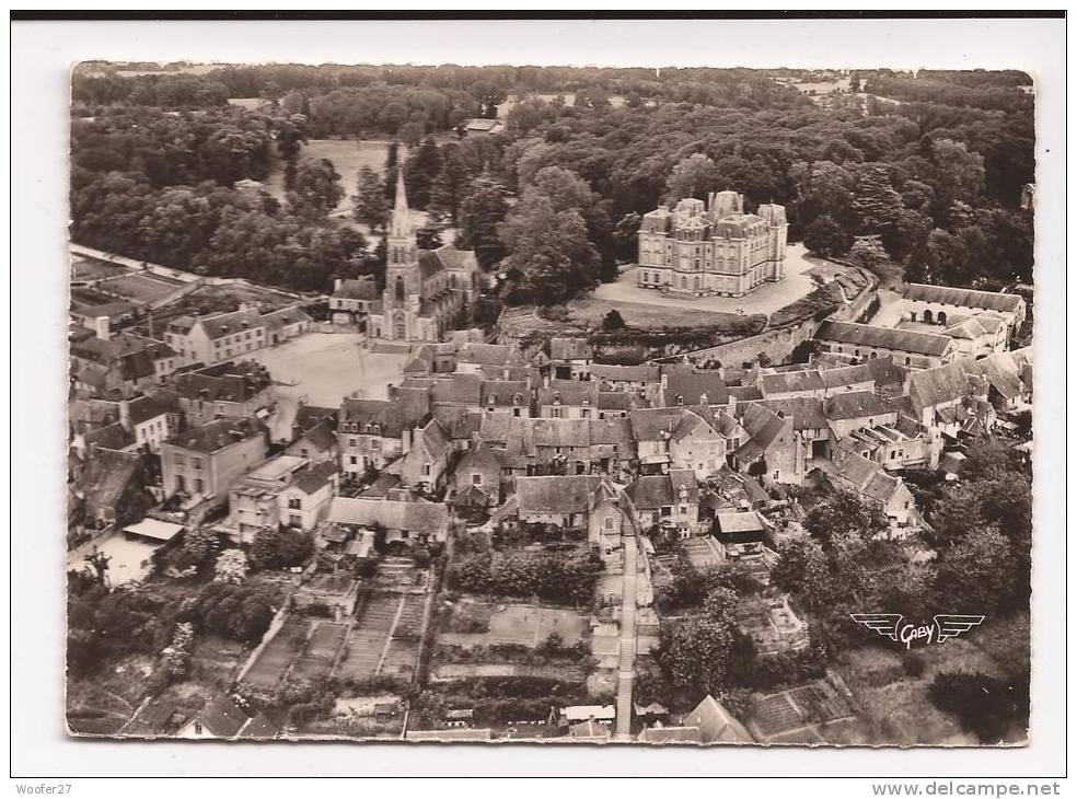 CPSM MONTFORT LE GESNOIS , Montfort-le-rotrou , église Et Chateau - Montfort Le Gesnois