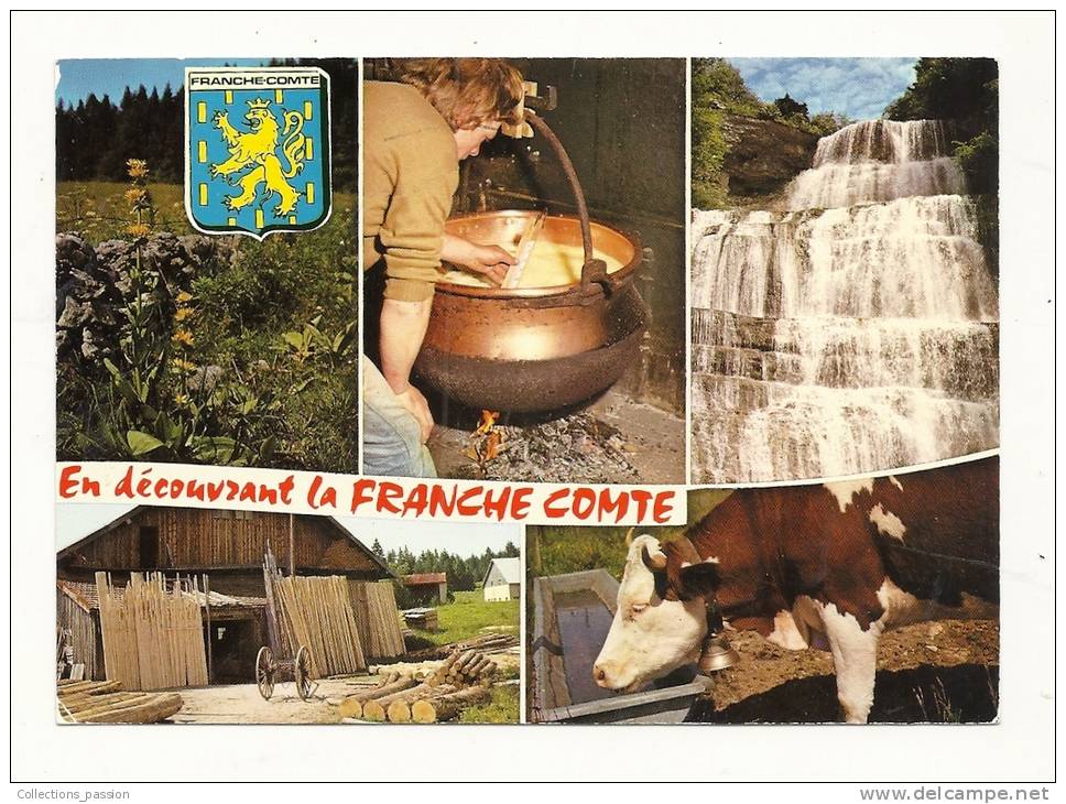Cp, Franche Comté, Multi-Vues, Voyagée 1988 - Franche-Comté