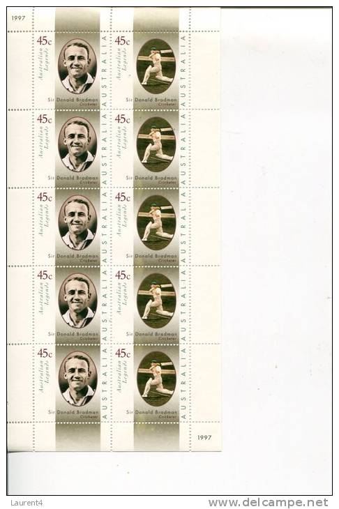 Stamps 16-11 - Australian Legend - Sir Donald Bradman - Blocchi & Foglietti