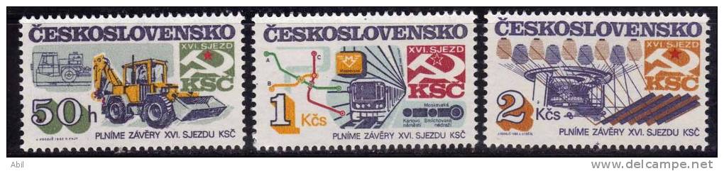 Tchécoslovaquie 1985 N°Y.T. ;  2647 à 2649** - Unused Stamps