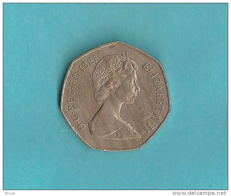 GRAN BRETAGNA  50 PENCE 1981 - Other & Unclassified