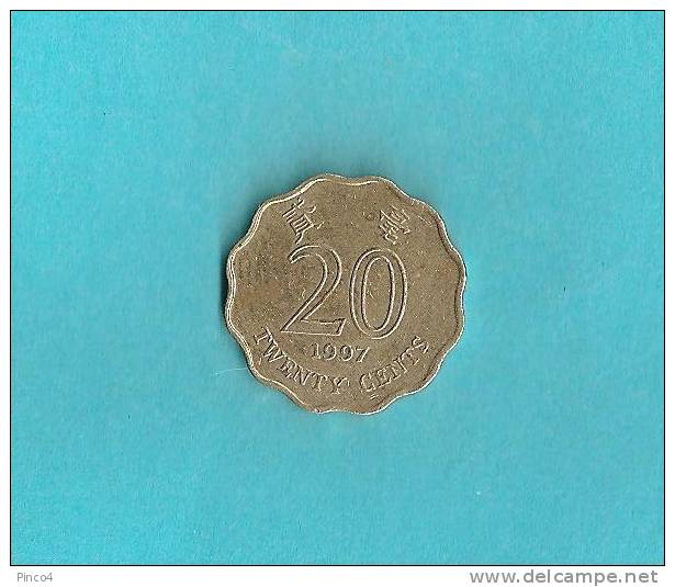 HONG KONG  20  CENT.  1997 - Hong Kong