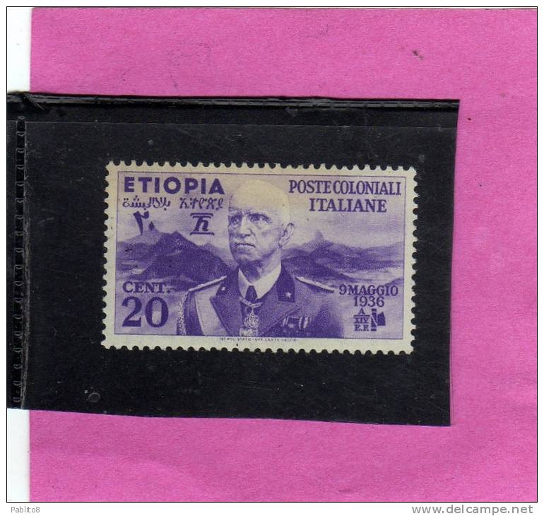 ETIOPIA 1936 20 C MNH - Etiopia