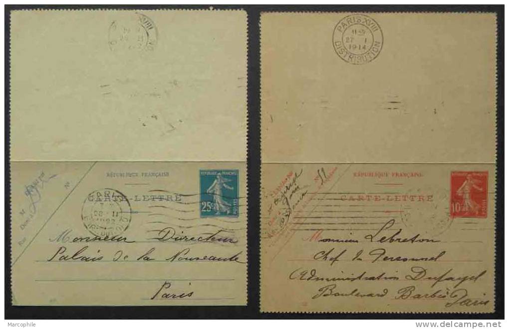 FRANCE / ENSEMBLE DE 17 ENTIERS POSTAUX ANCIENS / 7 PHOTOS (ref 2039) - Lots Et Collections : Entiers Et PAP