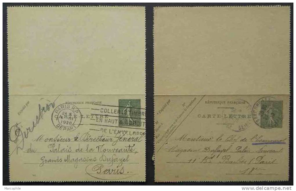 FRANCE / ENSEMBLE DE 17 ENTIERS POSTAUX ANCIENS / 7 PHOTOS (ref 2039) - Lots Et Collections : Entiers Et PAP