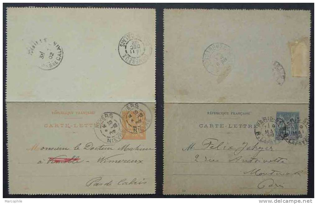 FRANCE / ENSEMBLE DE 17 ENTIERS POSTAUX ANCIENS / 7 PHOTOS (ref 2039) - Lots Et Collections : Entiers Et PAP