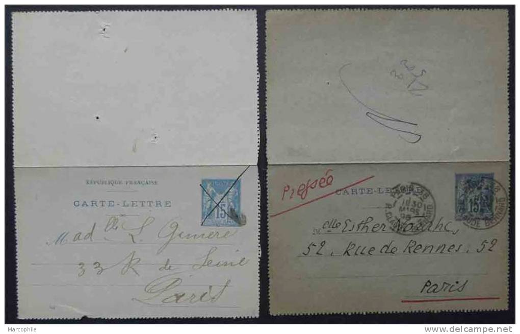 FRANCE / ENSEMBLE DE 17 ENTIERS POSTAUX ANCIENS / 7 PHOTOS (ref 2039) - Collections & Lots: Stationery & PAP