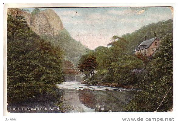 GOOD OLD GB POSTCARD - Matlock Bath - High Tor - Derbyshire