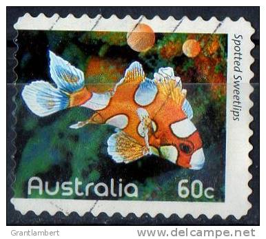 Australia 2010 Fishes Of The Reef 60c Spotted Sweetlips Perf 11 Used - Used Stamps