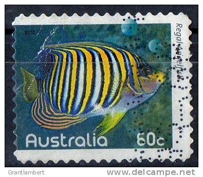 Australia 2010 Fishes Of The Reef 60c Regal Angelfish Perf 11 Used - Crease - Used Stamps