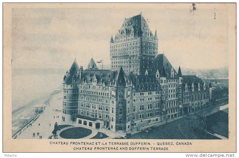 Québec Château Frontenac - Travelled 1937 - 2 Scans - Garneau - Good Condition - Stamp - Québec - Château Frontenac