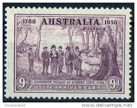 Australia 1937-1938 Governor Phillip At Sydney Cove 9d Purple MH  SG 195 - Neufs