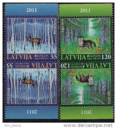 2011  Lettland  Latvija Mi. 804-5**MNH Kehrdurck  Tete Béche - 2011