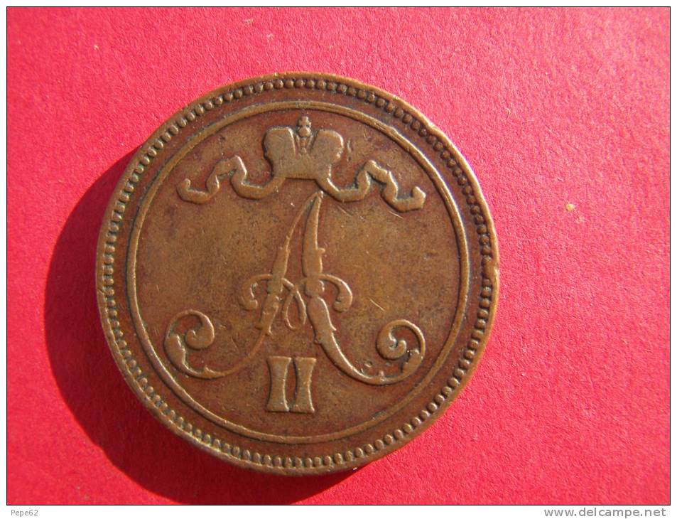 10 Pennia -finlande-1866-alexandre II - Finlandia