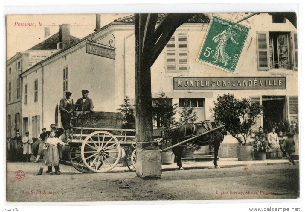 52 - POISSONS - RUE SAINT AMAND - VINS EN GROS - MONTLUCON - LANDEVILLE - Poissons