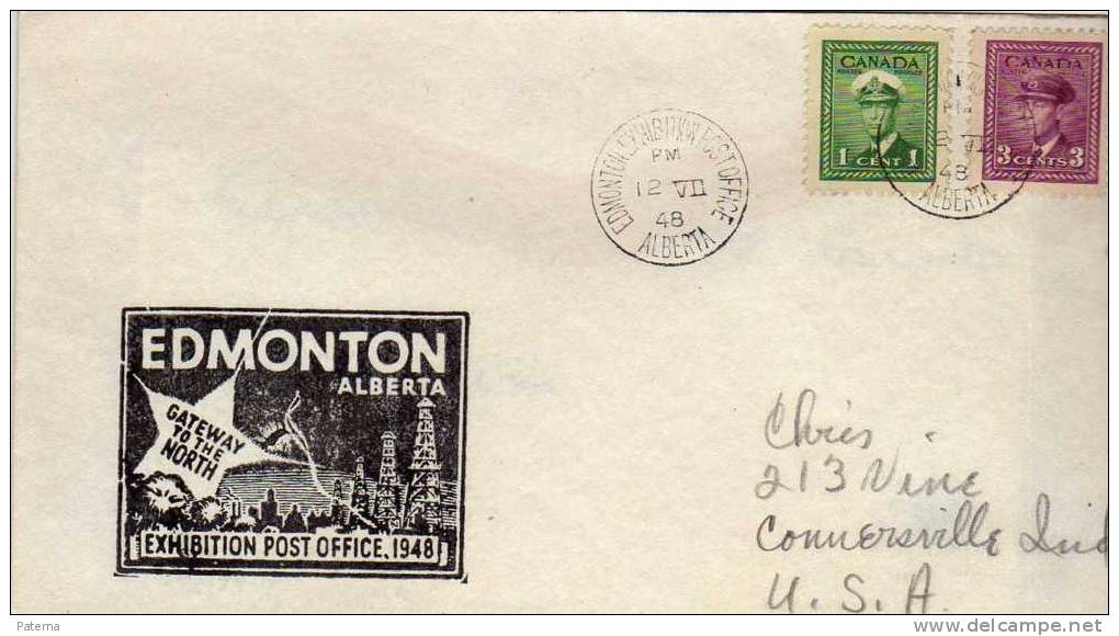 3548   Carta, Alberta 1948 Canada  Cover, - Storia Postale