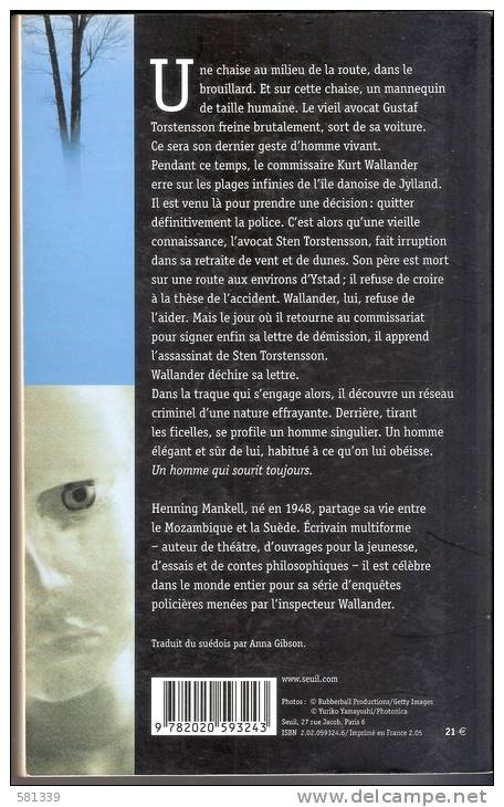 HENNING MANKELL - L' HOMME QUI SOURIAIT  ( Libro In Lingua Francese ) Ed. Seuil Policiers 2005 , 370  Pagine - Série Noire