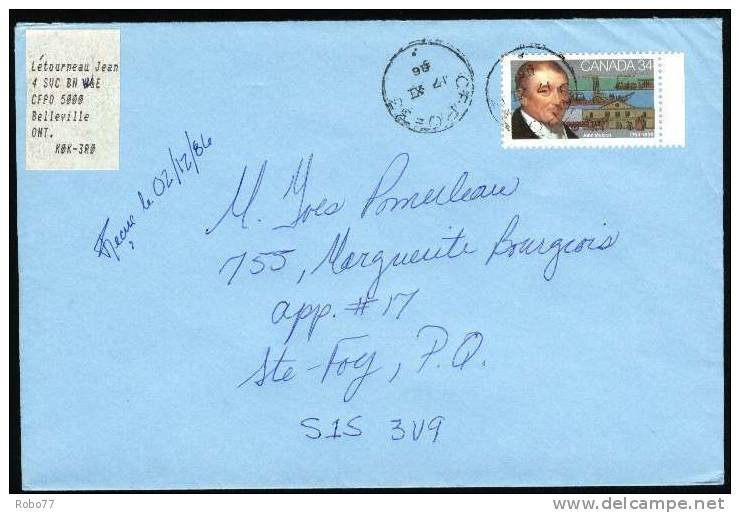 Canada. Millitary, Feldpost, Fieldpost.  CFPO 33, 17.XI.86. (Q17001) - Histoire Postale