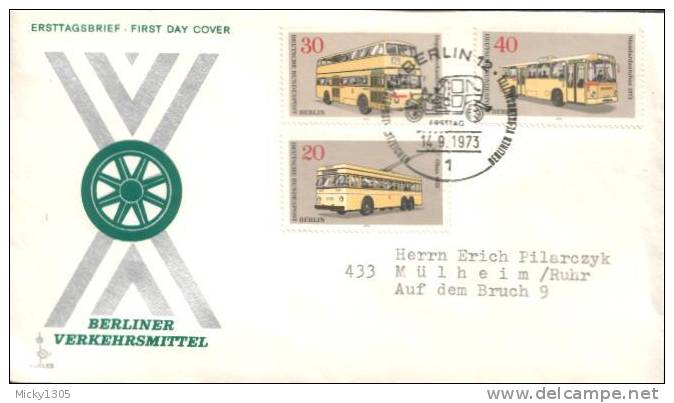 Germany / Berlin - Mi-Nr 447, 449, 451 FDC (R597)- - Busses