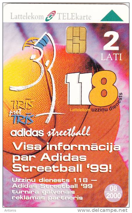 LATVIA - Adidas Streetball 99, Tirage 50000, Exp.date 08/00, Used - Letonia