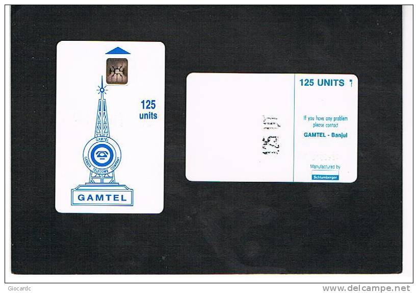 GAMBIA - GAMTEL  (CHIP)   - LOGO BLUE 125  (CODE C4B100954)    - USED   -  RIF. 598 - Gambia