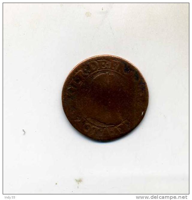 - FRANCE LOUIS XIII . DOUBLE TOURNOIS  1615 - 1610-1643 Lodewijk XIII Van Frankrijk De Rechtvaardige