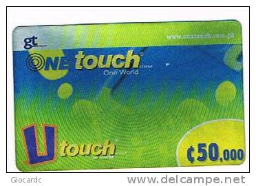 GHANA - GT / ONE TOUCH    (GSM RECHARGE)   -  U TOUCH 50.000    - USED -  RIF.628 - Ghana