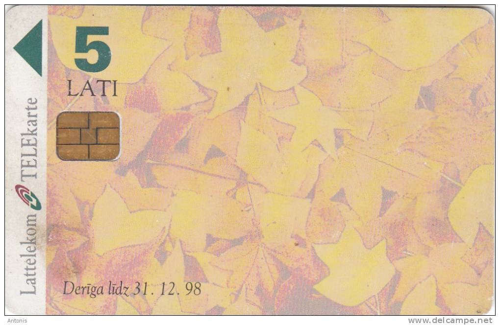 LATVIA - Autumn/Leaves, Tirage 20000, Exp.date 31/12/98, Used - Lettonia