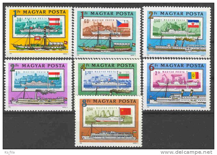 HUNGARY - 1981. 150th Anniv Of Danube Ferry Service Between Pest And Vienna - MNH - Unused Stamps