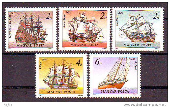 HUNGARY - 1988. Ships - MNH - Neufs