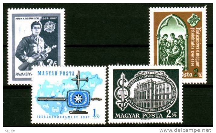 HUNGARY - 1967. Anniversaries - Events - MNH - Unused Stamps