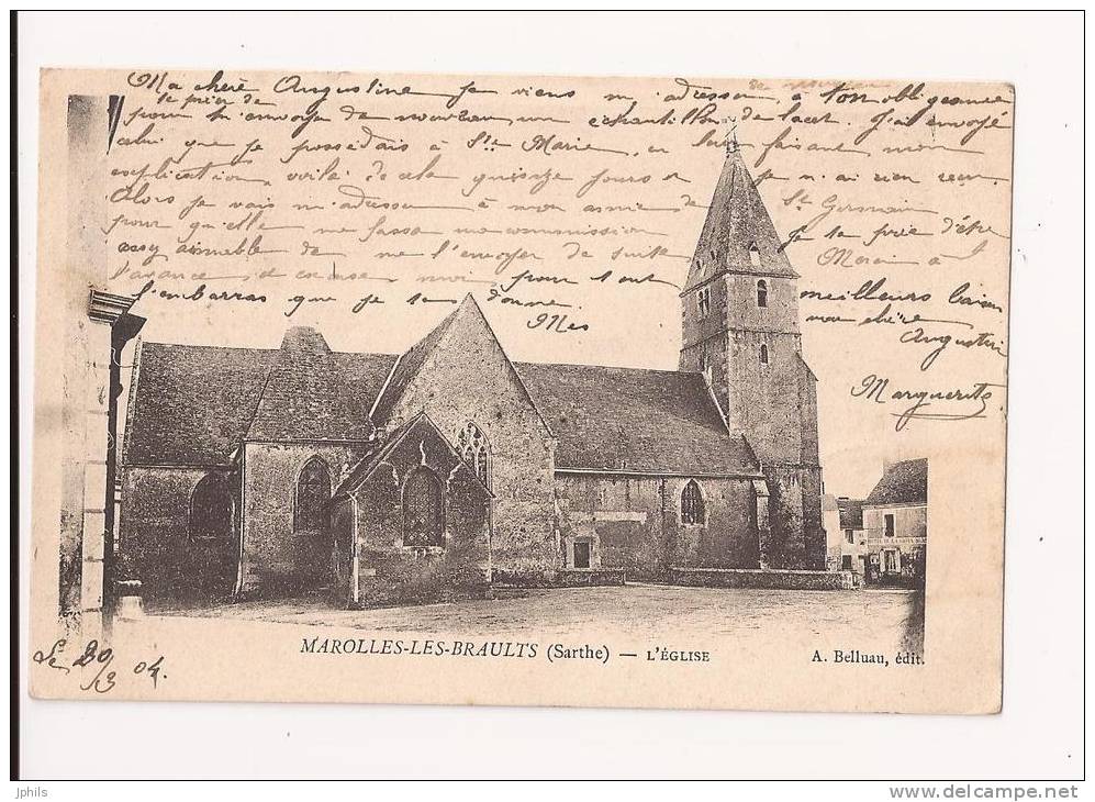 ( 72 )  MAROLLES LES BRAULTS  L'église - Marolles-les-Braults