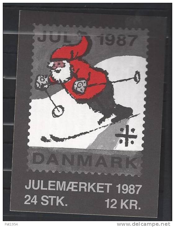 Carnet De Vignettes De Noël Du Danemark De 1987 - Plaatfouten En Curiosa