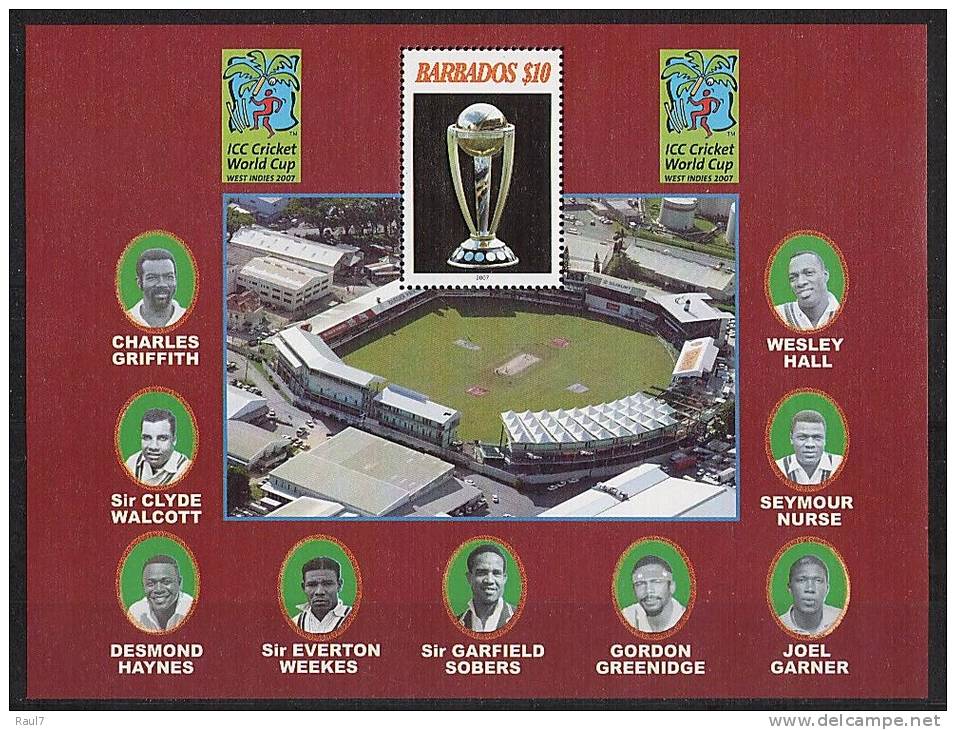 BARBADOS - 2007 Coupe Du Monde De Cricket - BF NEUF *** //  MNH - Barbades (1966-...)