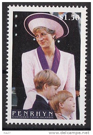 PENRHYN (Cook Islands)  - Hommage A Lady Diana - 1v NEUF *** (MNH) - Penrhyn