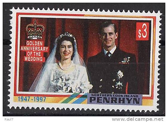 PENRHYN (Cook Islands)  - Golden Wedding, Noces D'or - 1v NEUF *** (MNH) - Penrhyn