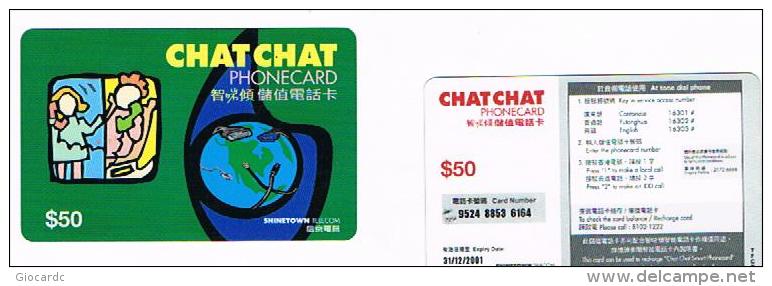 HONG KONG - SHINETOWN (REMOTE) - CHAT CHAT 50 EXP. 12.01   - USED   -  RIF. 704 - Hong Kong