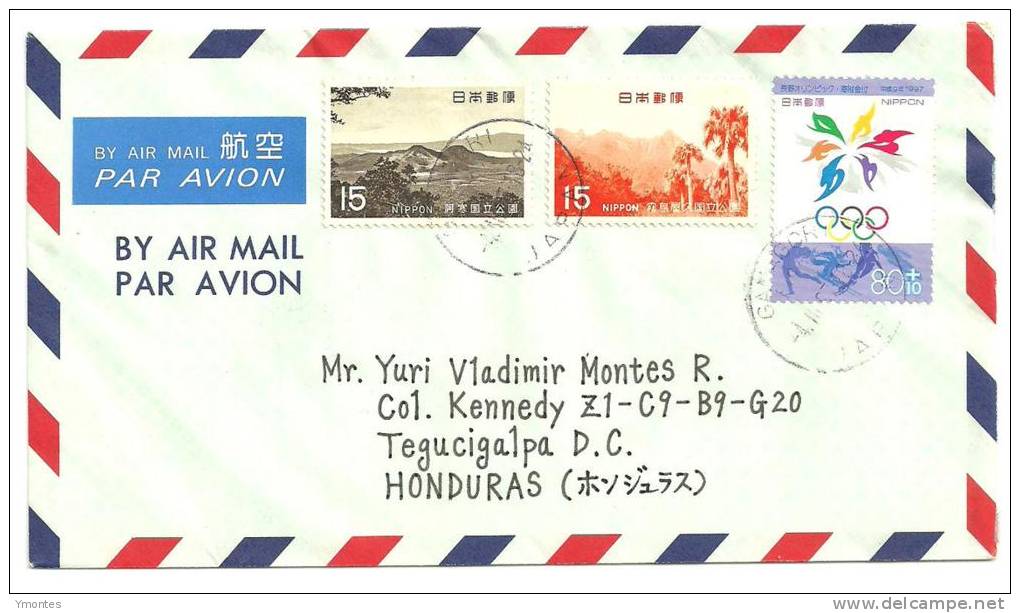 Cover Japan To Honduras 1997 - Covers & Documents